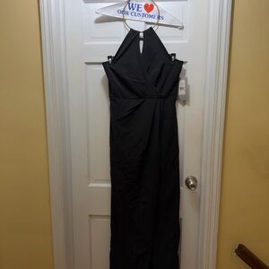JS Collections Black Halter Maxi Dress